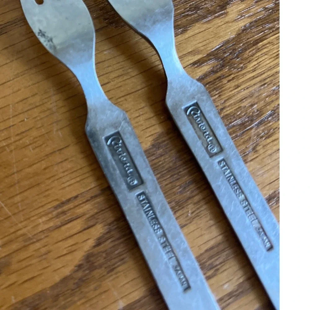 Vintage Riviera Monterey‎ Stainless Seafood Cocktail Fork Japan Set of 2